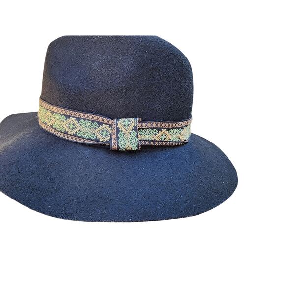 Peter Grimm True Character Black Southwestern Boho Wool Felt Floppy Hat - Picture 7 of 11